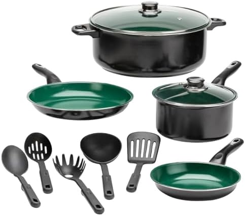 11-Pc. Forever Green Cookware Set