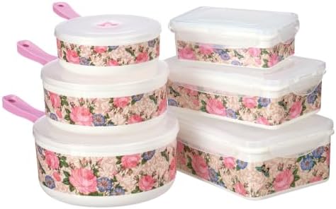 12-Pc. Floral Microwave/Storage Set