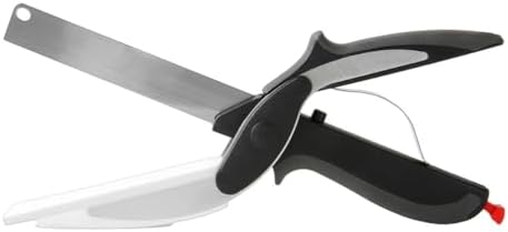 2-in-1 Cutting Board Scissors, All-in-One Spring-Powered