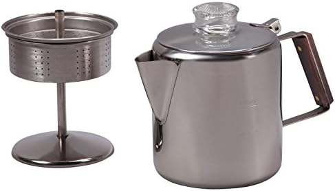 6 Cup Silver Stainless Steel Compact Stovetop Percolator