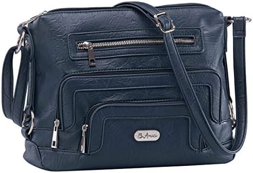 B.AmiciTM Margot Westhampton Organizer Hobo, Leather Exterior, Built-In
