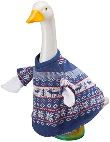Blue and White Sweater Goose Outfit