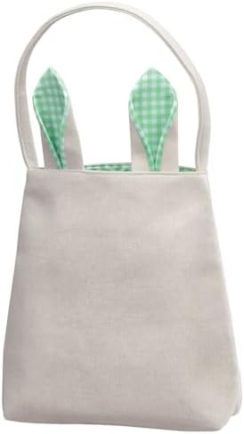 Bunny Bag with Green Gingham, Easter