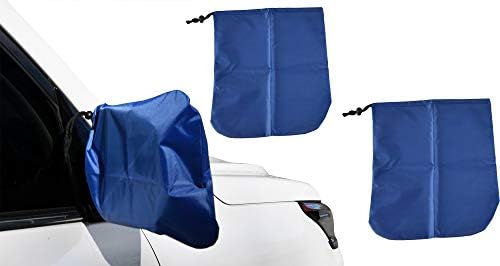 Car Mirror Cover, Universal Size Protects Rear-View Mirrors, Blue - 13" L x 11" W