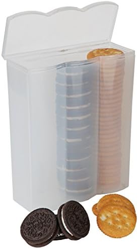 Convenient Cracker & Cookie Keeper - Airtight Storage Containers Perfect for Preserving Freshness - Saltine Cracker & Cookie Keeper - Crush-Proof Round & Square - 3 Rows