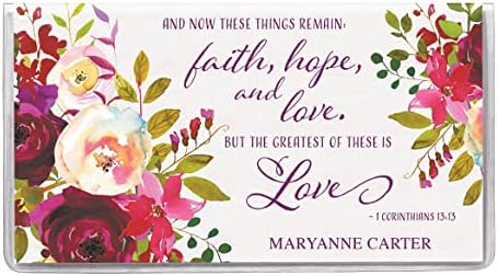 Custom 2 Year Planner Faith Hope Love Floral - Pocket Sized Calendar Ideal for Purses, Briefcases