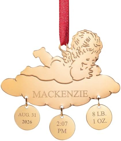 Custom Baby on a Cloud Christmas Ornament