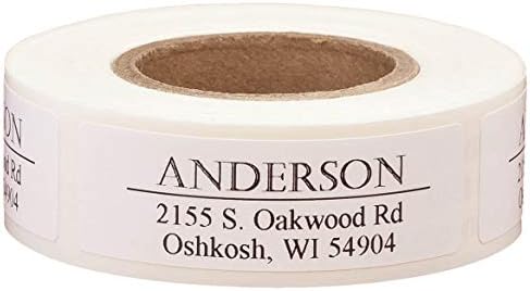 Custom Bold and Centered Address Labels 200, White