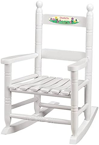 Custom Childrens Rocking Chair, Flowers & Butterflies