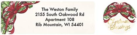 Custom Christmas Blesings Address Labels & Seals - Includes a Set of 20