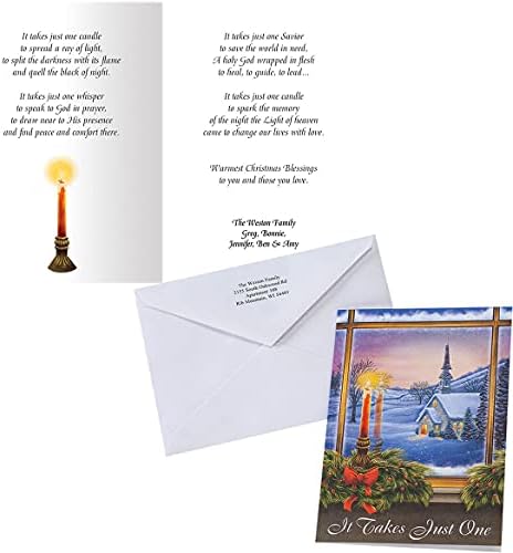 Custom It Takes Just One Christmas Card Set of 20