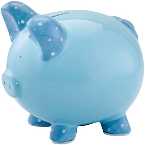 Custom Kid's Font Piggy Bank, Blue