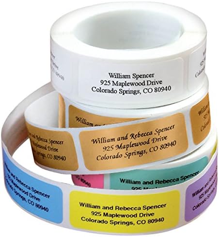 Custom Old English Initial Roll Labels, Clear