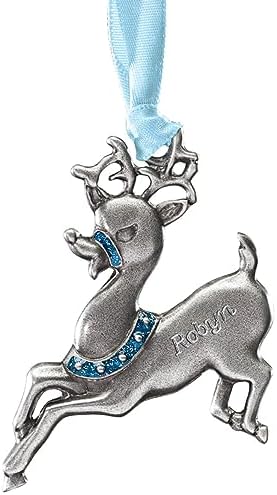 Custom Reindeer Birthstone Ornament