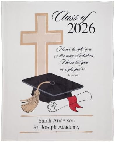 Custom Religious Graduation Throw - Customize Name, School & Graduation