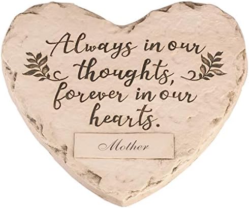 Custom Resin Heart-Shape Memorial Garden Stone, Crafted With 100%