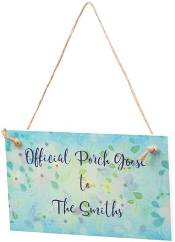 Custom Spring Flowers Goose Sign