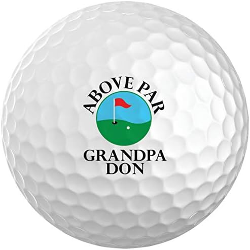 Custom White Golf Balls Set of 6 - Gifts for Birthdays, Stocking, Above Par
