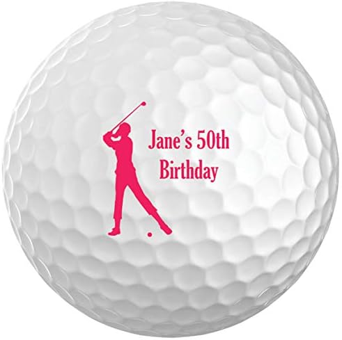 Custom White Golf Balls Set of 6 - Gifts for Birthdays, Stocking, Women's Golf