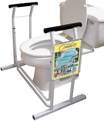 Deluxe Toilet Safety Frame, Freestanding with Magazine Rack