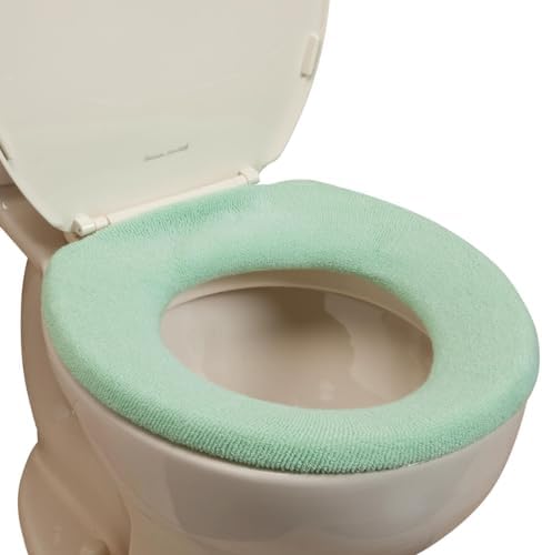 Elastic Cushioned Toilet Seat Cover Universal Fit Green