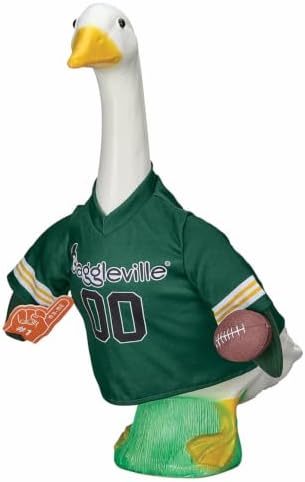 Football Jersey Large Goose Outfit, Green/Gold/White