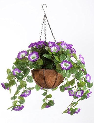 Fully Assembled Petunia Hanging Basket, Purple