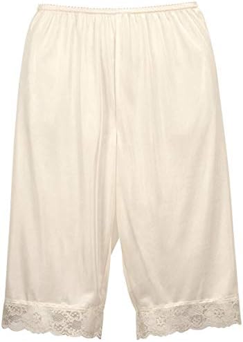 Lace Trimmed Pettipant - Long, Beige