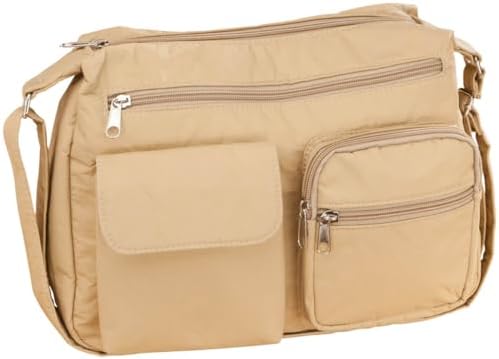 Machine Washable Shoulder Handbag with Multiple Storage Pockets