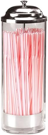 Old Fashioned Retro Straw Container and Dispenser Clear