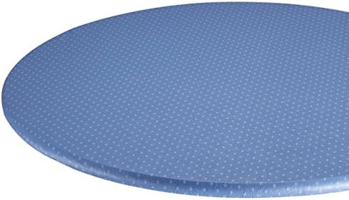Original Vinyl Table Cover with Stitched Elastic Edge, Blue
