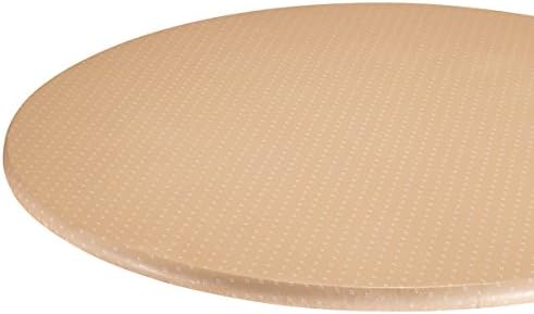 Original Vinyl Table Cover with Stitched Elastic Edge, Sand