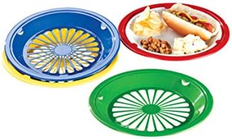 Plastic Paper Plate Holders, Set Of 8 Assorted Colors