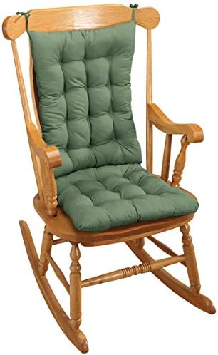 Polyester Tufted Rocker Cushion Set, Solid Color - Green