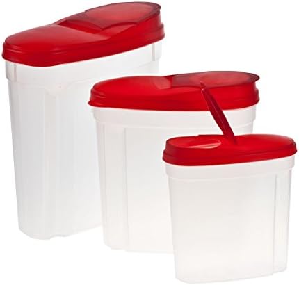 Pour and Store Plastic Dispensers Set of 3