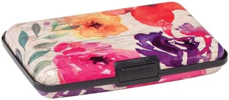Printed Rfid Aluminum Card Case, Flower