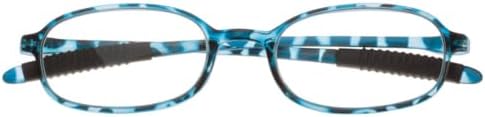 Readers with Flexible Bows & Ear Grippers - Blue