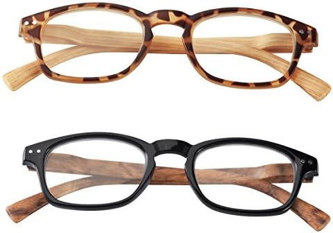 Reading Glasses with Wood Grain Bows