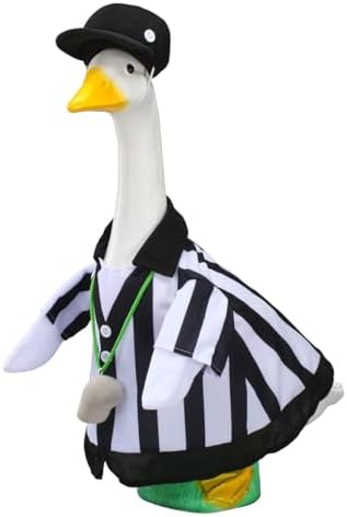 Referee Goose Outfit-3 Piece Costume with Striped Shirt, Plush
