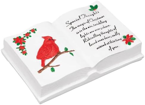 Resin Cardinal Memorial Holiday Book by Fox River Creations