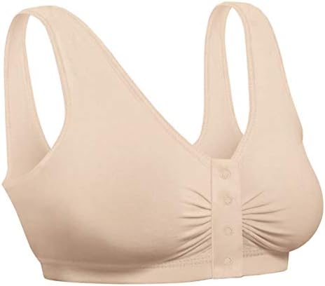 Snap Front Seamless Bra with Ultra-Wide Straps For Comfort and Support