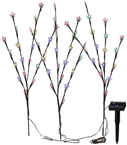 Solar Star Stakes, Set of 3, Multicolor
