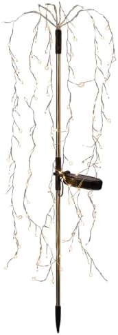 Solar Willow Stakes, Set of 2, White