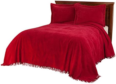 The Jane Chenille Bedding by East Wing Comforts, Burgundy