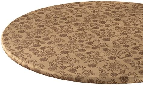 The Kathleen Vinyl Elasticized Table Cover Chocolate