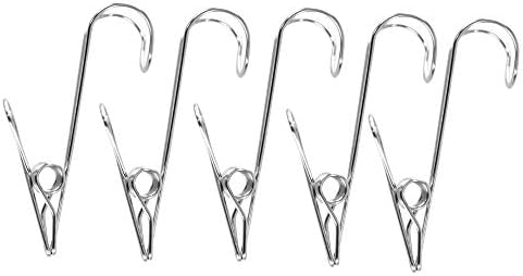 Travel Hanging Clothes Pins, Clothes Clips Hooks, Portable Hangers for Clothes, Boot Hooks, Heavy Duty Metal Clips