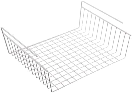 Under Shelf Space Saving Wire Wrap Holder - White - Fits