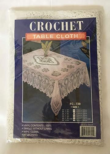 Vinyl Lace Table Cloth - 60" x 104"