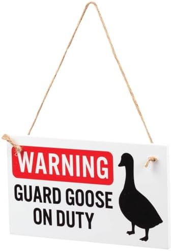 Warning Guard Goose On Duty Sign