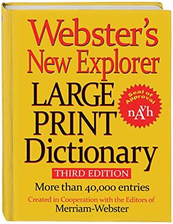 Websters Large Print Dictionary